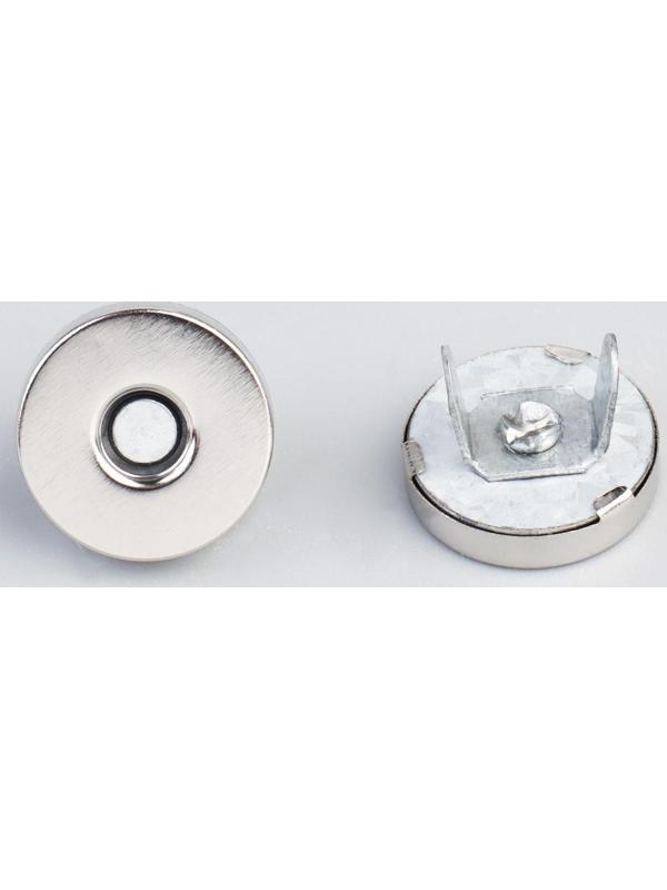 Кнопка магнитная, d = 14 мм, цвет серебряный