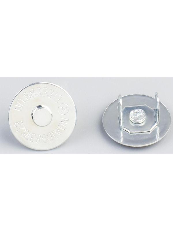Кнопка магнитная, d = 14 мм, цвет серебряный
