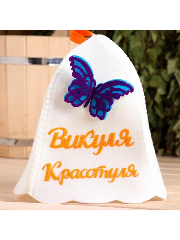 Шапка для бани с аппликацией 
