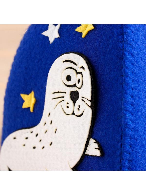 Шапка для бани с аппликацией 