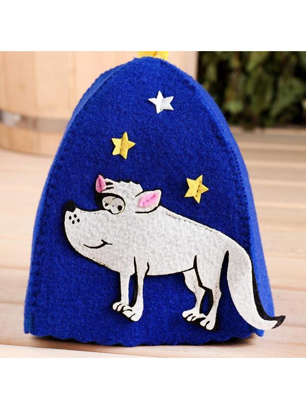 Шапка для бани с аппликацией 