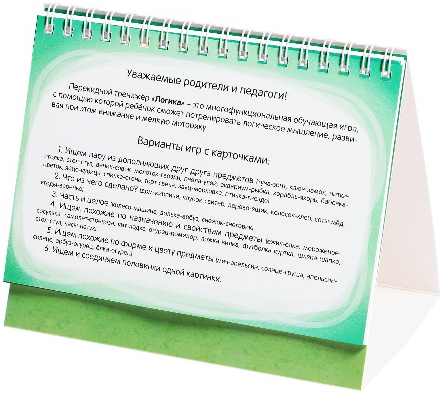 Перекидной тренажёр «Логика», от 5 лет