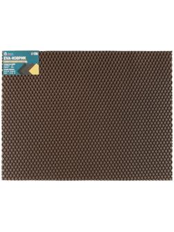Коврик eva универсальный Grand Caratt, Ромб 50 х 67 см, коричневый