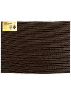 Коврик eva универсальный Grand Caratt, Соты 50 х 67 см, коричневый