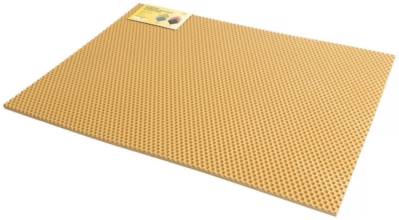 Коврик eva универсальный Grand Caratt, Соты 50 х 67 см, бежевый