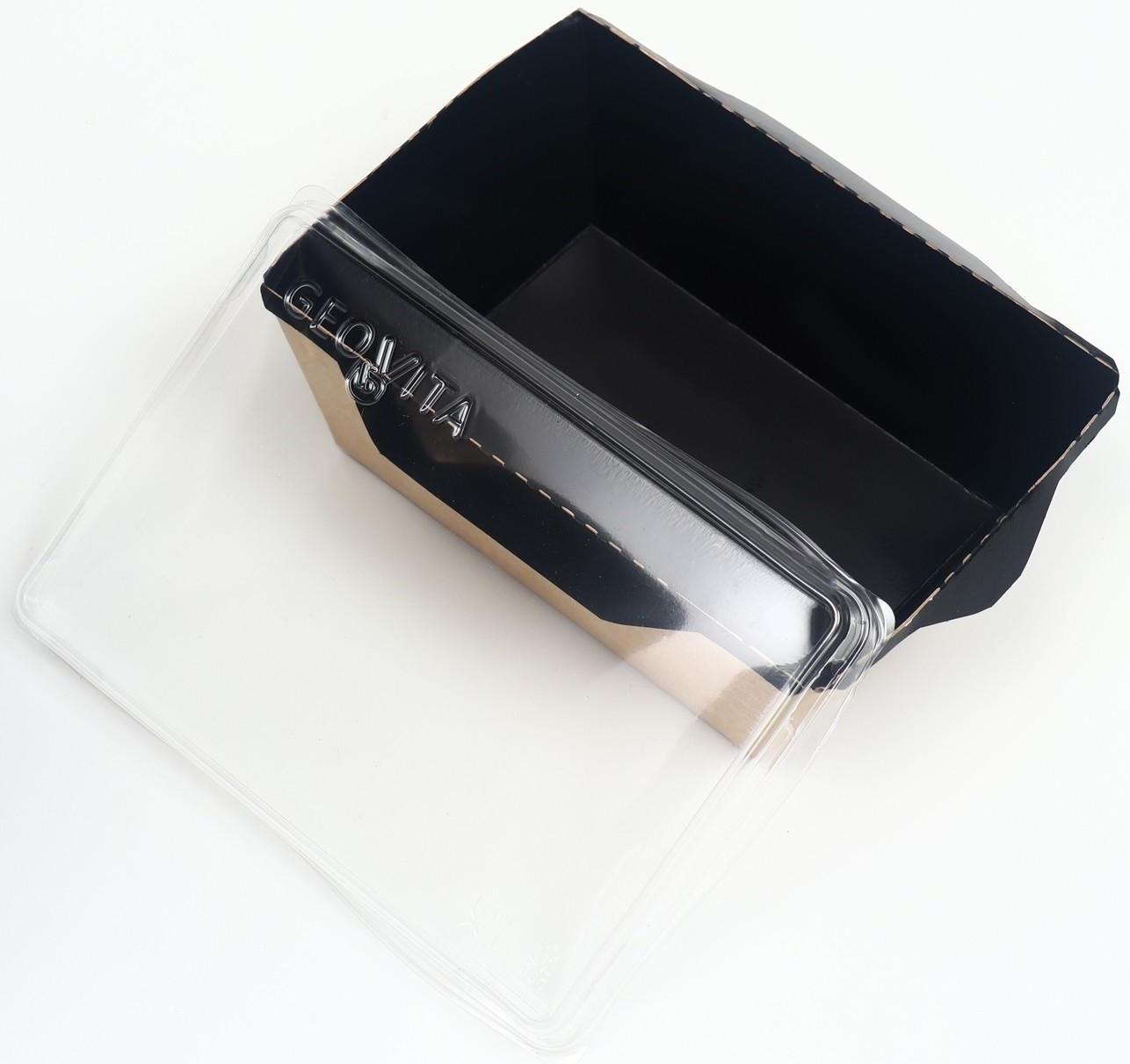 Упаковка, салатник с прозрачной крышкой, 10 х 8,5 х 5,5 см, 0,45 л