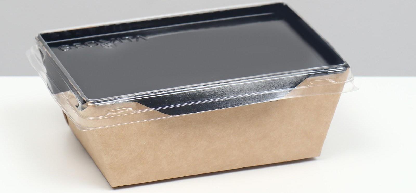 Упаковка, салатник с прозрачной крышкой, 10 х 8,5 х 5,5 см, 0,45 л