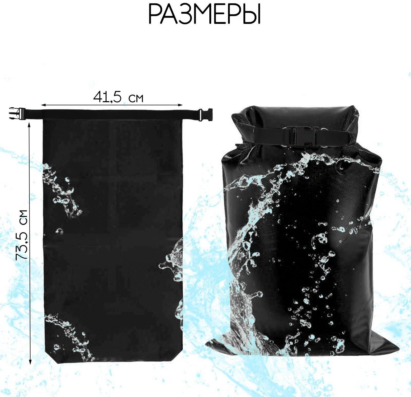 Гермомешок, 45 л, цвет чёрный