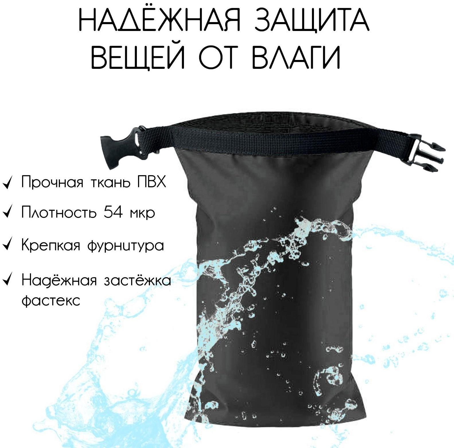 Гермомешок, 45 л, цвет чёрный