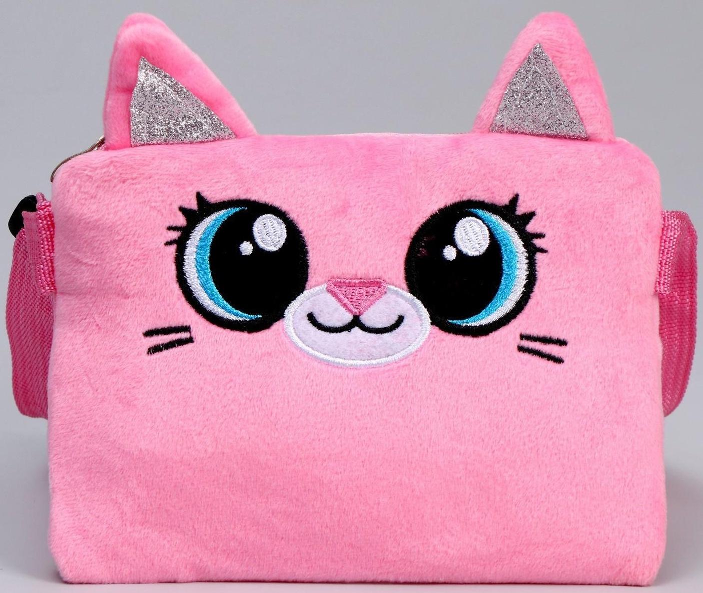 Сумка детская «Плюшевый котик», 17х13х3 см