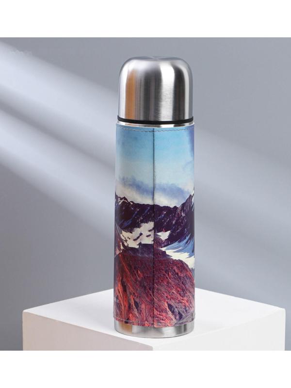 Термос «Гора» в кожзаме, MODE FORREST, 750 мл, время сохранения тепла 6-12 ч