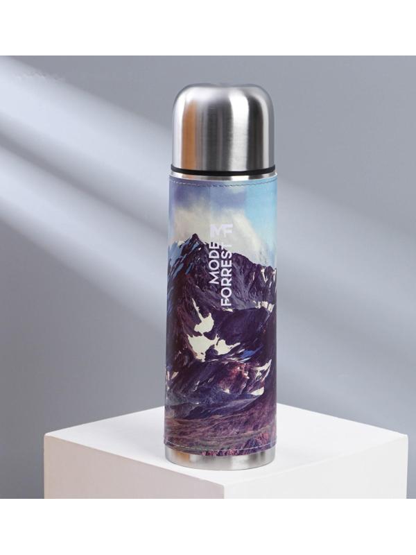 Термос «Гора» в кожзаме, MODE FORREST, 750 мл, время сохранения тепла 6-12 ч