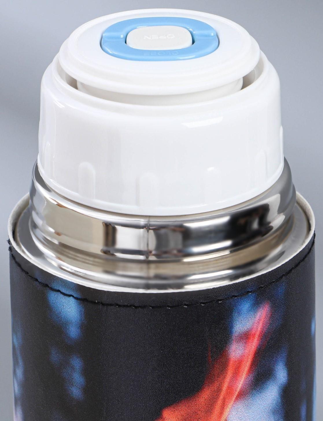 Термос «Огонь» в кожзаме, MODE FORREST, 750 мл, время сохранения тепла 6-12 ч