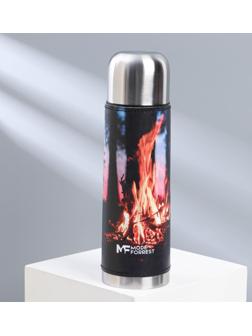 Термос «Огонь» в кожзаме, MODE FORREST, 750 мл, время сохранения тепла 6-12 ч