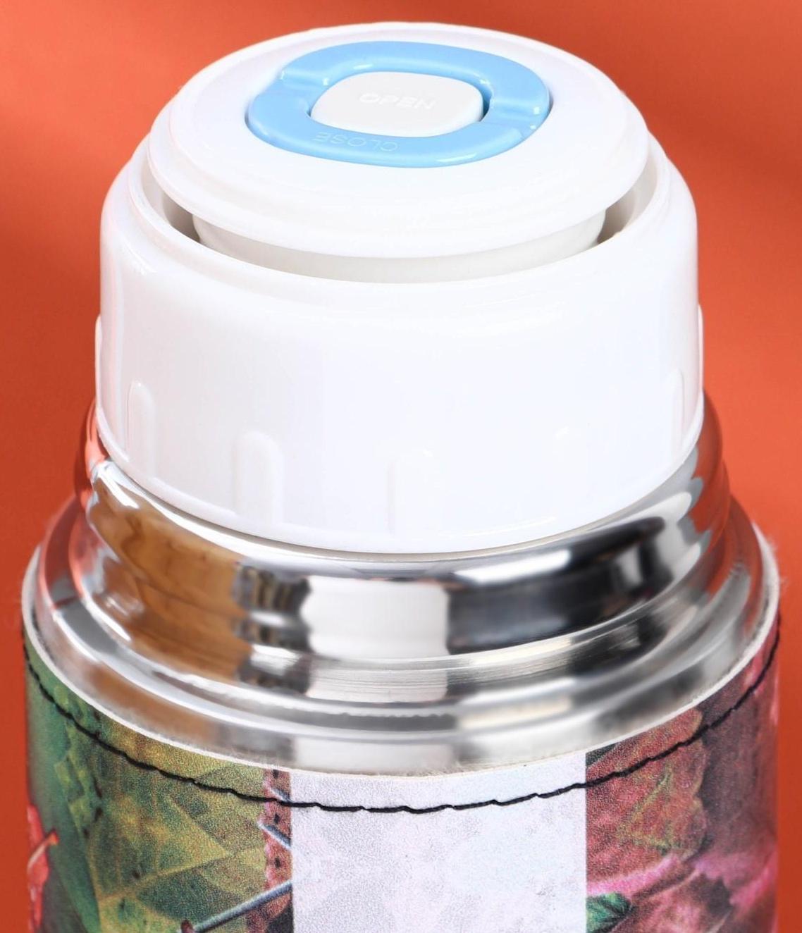 Термос «Листья» в кожзаме, MODE FORREST, 750 мл, время сохранения тепла 6-12 ч