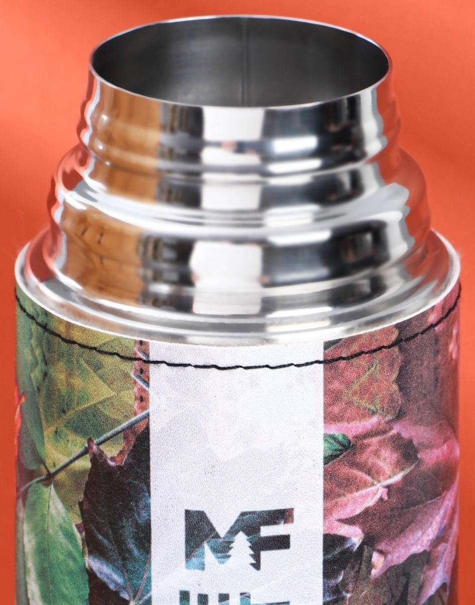 Термос «Листья» в кожзаме, MODE FORREST, 750 мл, время сохранения тепла 6-12 ч