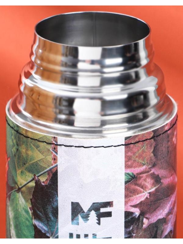 Термос «Листья» в кожзаме, MODE FORREST, 750 мл, время сохранения тепла 6-12 ч