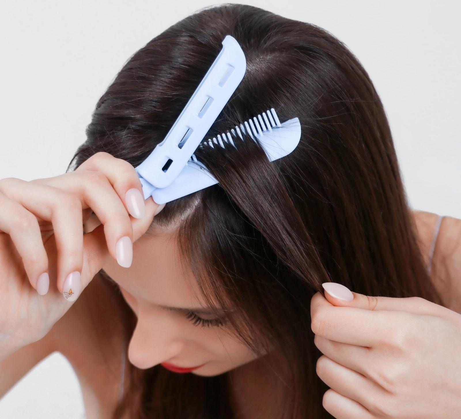 Бигуди-зажим для чёлки, d = 3,2 см, 11 см, цвет МИКС