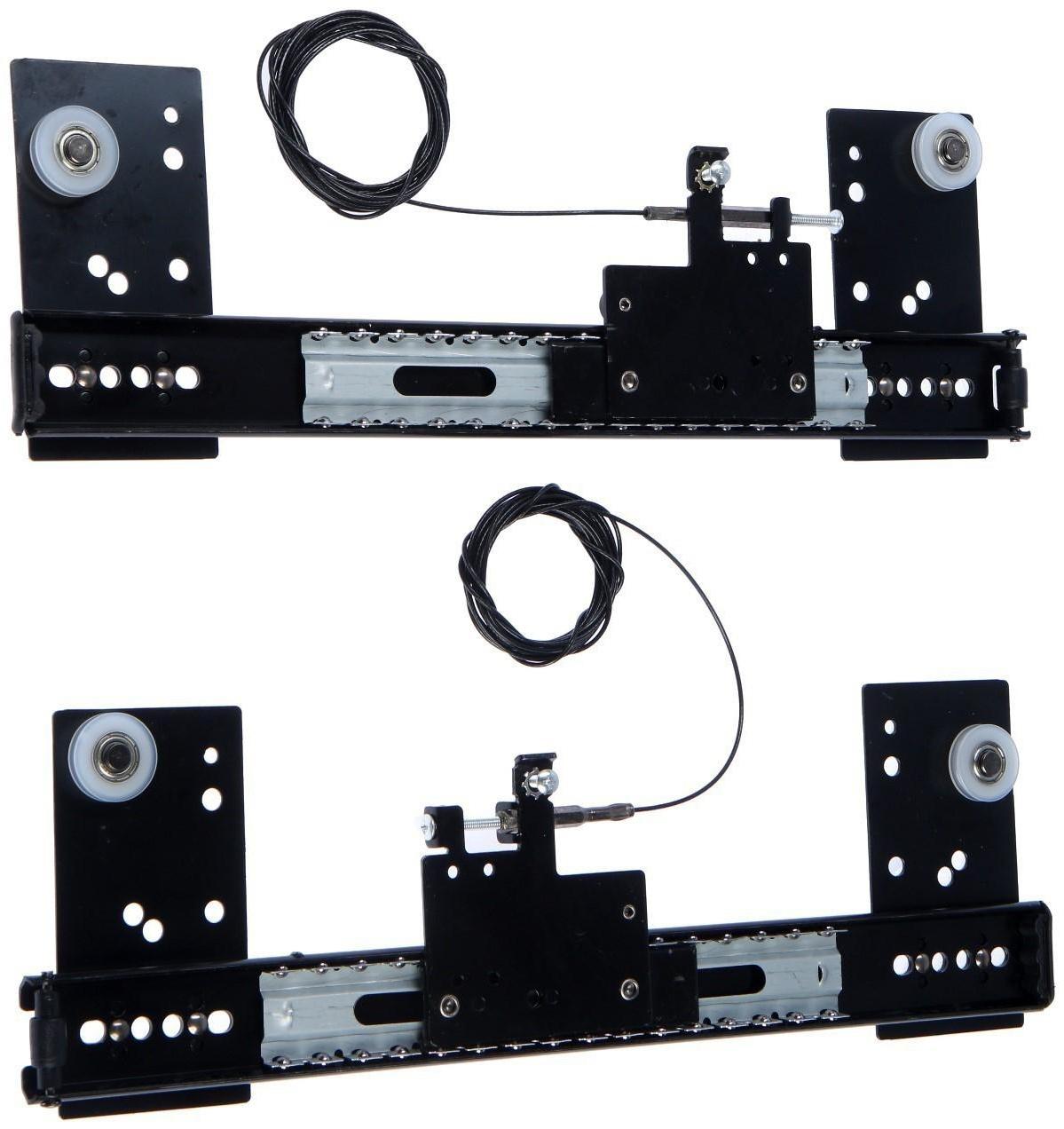 Комплект направляющих для поворотных дверей ТУНДРА L=350 мм., H=35 мм.
