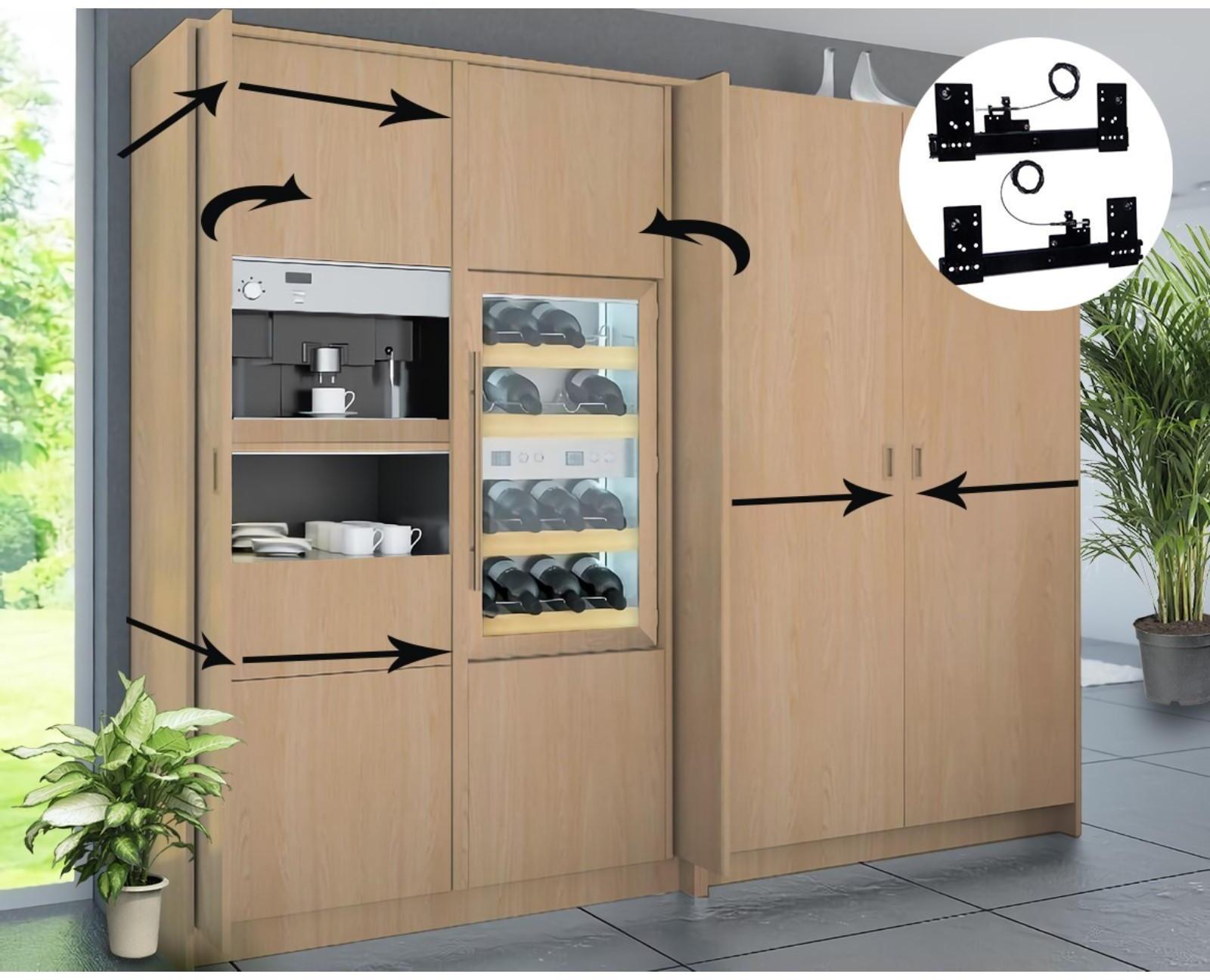 Комплект направляющих для поворотных дверей ТУНДРА L=450 мм., H=35 мм.