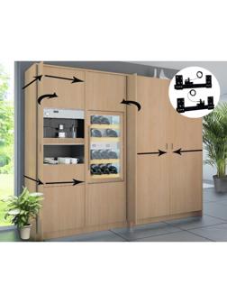 Комплект направляющих для поворотных дверей ТУНДРА L=600 мм., H=35 мм.