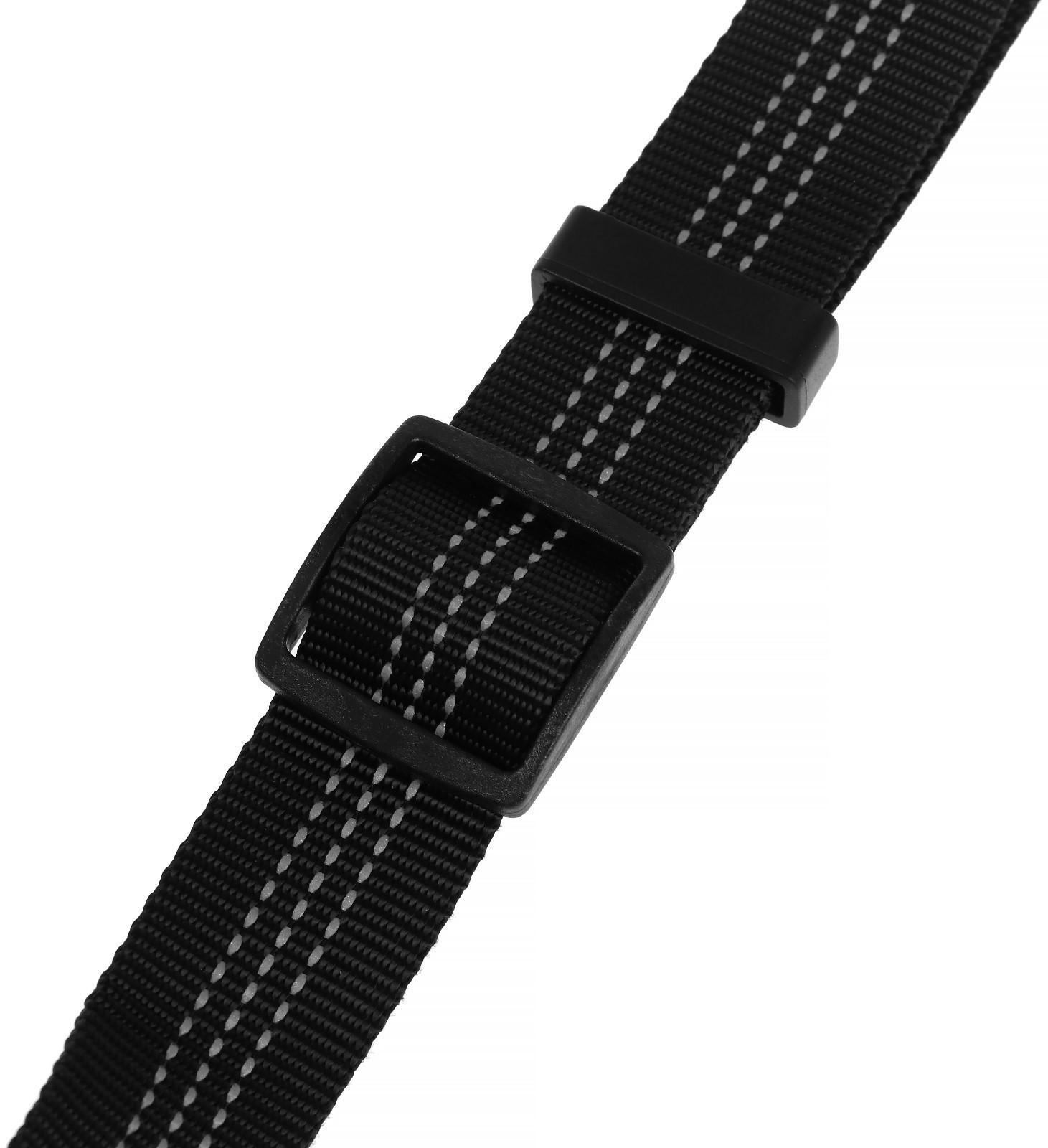 Автомобильный поводок с креплением в замок безопасности. 50-75 см, черный