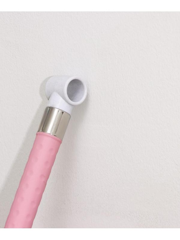 Швабра с отжимом и ведро с металлической центрифугой, 46,5×28,5×23,5 см, 10 л, телескопическая ручка 86-117,5 см, дополнительная насадка из микрофибры 15,5 см, цвет розовый