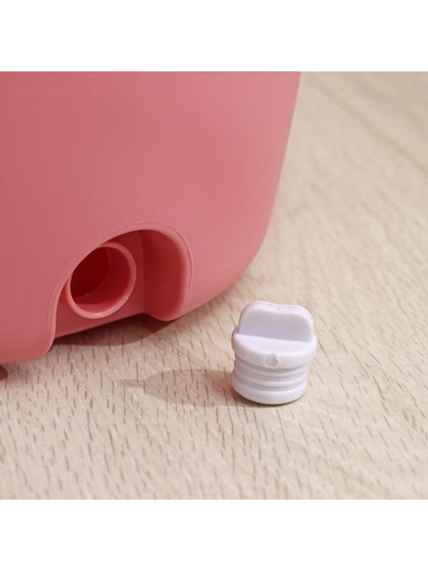 Швабра с отжимом и ведро с металлической центрифугой, 46,5×28,5×23,5 см, 10 л, телескопическая ручка 86-117,5 см, дополнительная насадка из микрофибры 15,5 см, цвет розовый