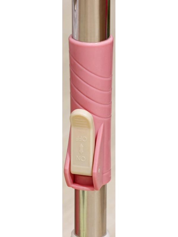 Швабра с отжимом и ведро с металлической центрифугой, 46,5×28,5×23,5 см, 10 л, телескопическая ручка 86-117,5 см, дополнительная насадка из микрофибры 15,5 см, цвет розовый