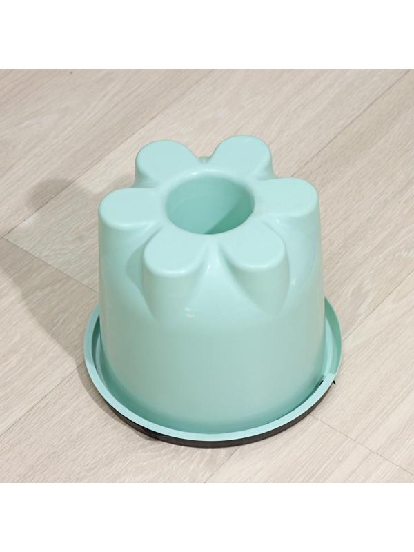 Швабра с отжимом и ведро с пластиковой центрифугой «Мини», 26×22 см, 7 л, телескопическая ручка 84-112 см, дополнительная насадка 15,5 см, цвет мятный