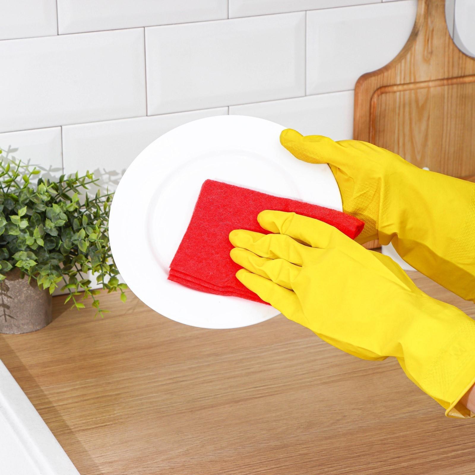 Салфетки вискозные универсальные Доляна, 3 шт, 30×38 см, цвет красный