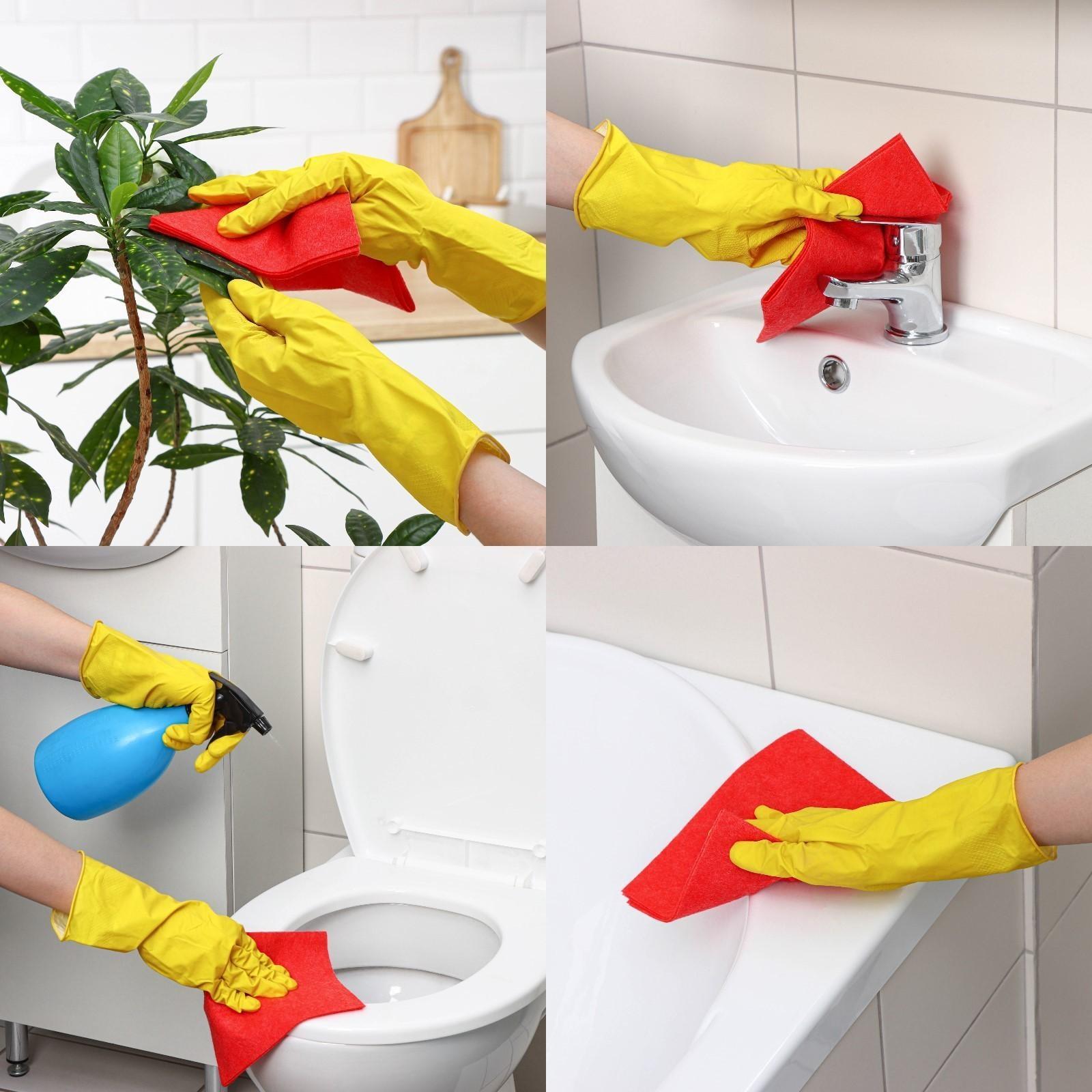 Салфетки вискозные универсальные Доляна, 3 шт, 30×38 см, цвет красный