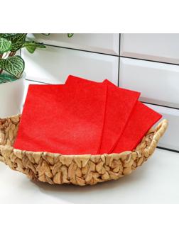 Салфетки вискозные универсальные Доляна, 3 шт, 30×38 см, цвет красный