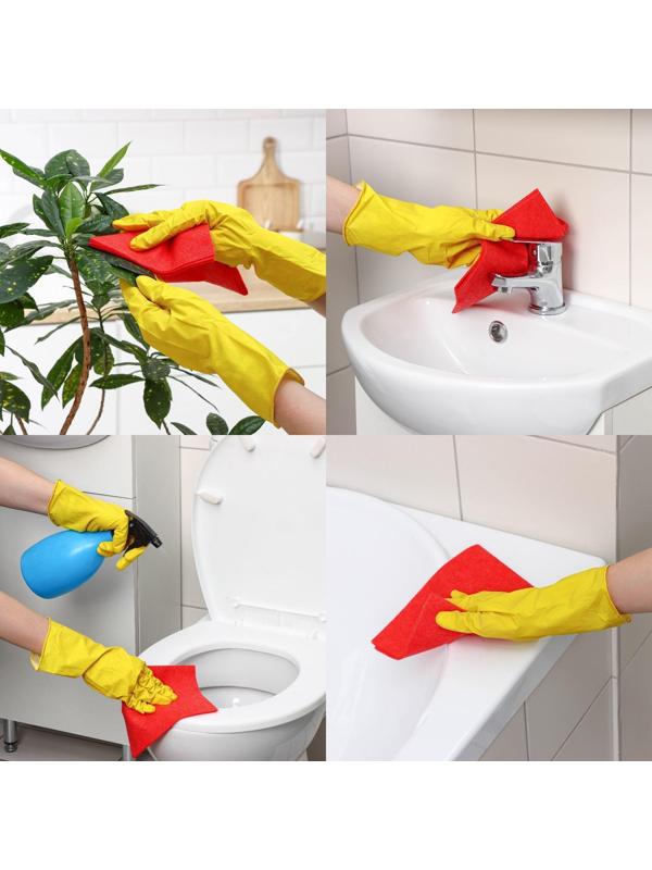 Салфетки вискозные универсальные Доляна, 3 шт, 30×38 см, цвет красный