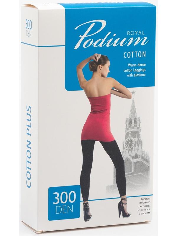Леггинсы женские Podium Cotton Plus 300 ден, цвет чёрный (nero), размер 2