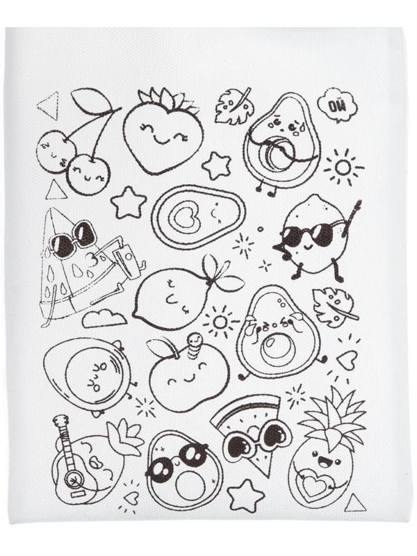 Сумка-Шоппер, раскраска «Фруктики» 20 × 27 см