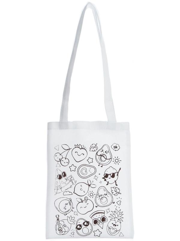 Сумка-Шоппер, раскраска «Фруктики» 20 × 27 см