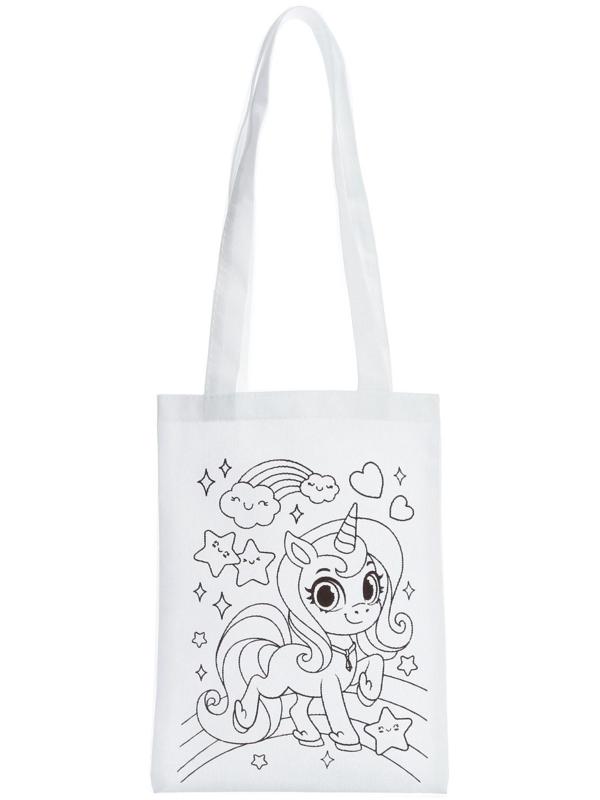 Сумка-Шоппер, раскраска «Единорог. Звёздочка» 20 × 27 см