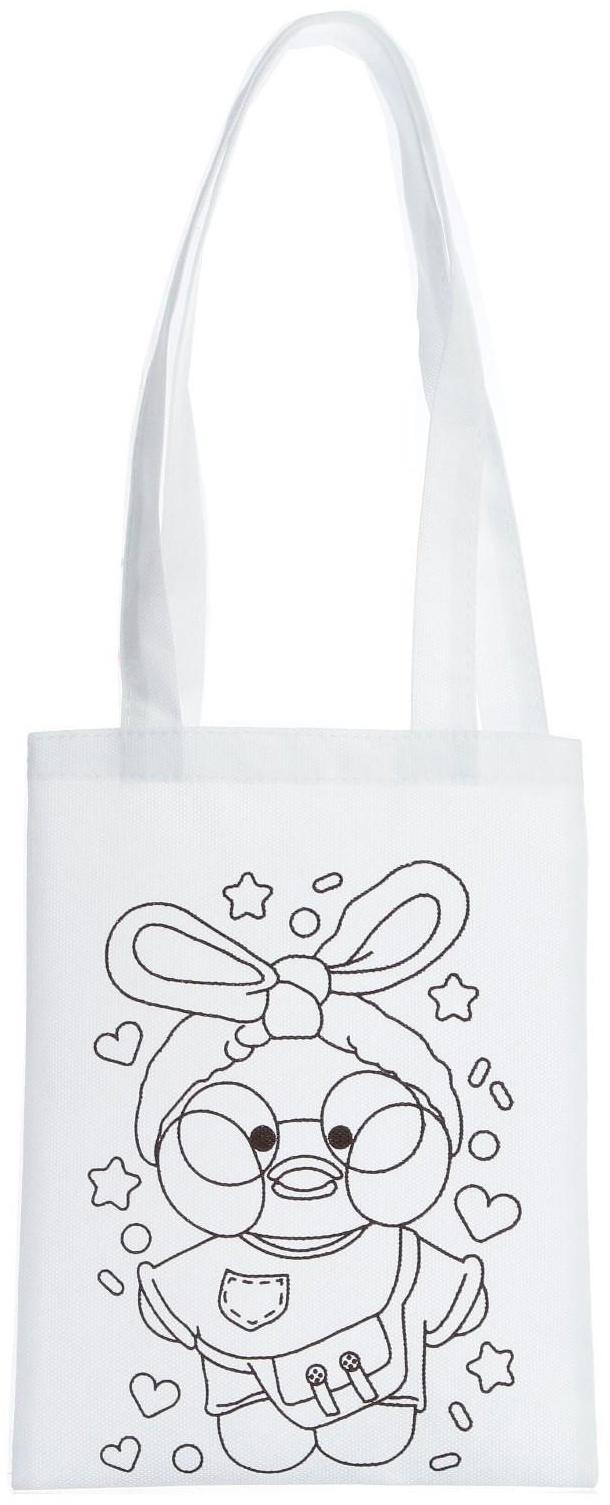 Сумка-Шоппер, раскраска «Уточка» 20 × 27 см