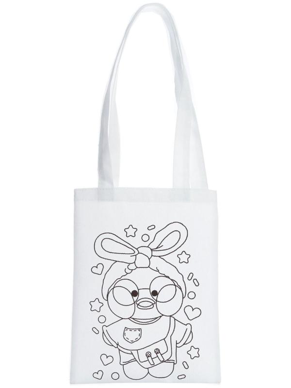 Сумка-Шоппер, раскраска «Уточка» 20 × 27 см