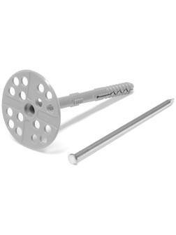 Дюбель для утеплителя ТУНДРА с металлическим гвоздем, 10x120 мм, 50 шт