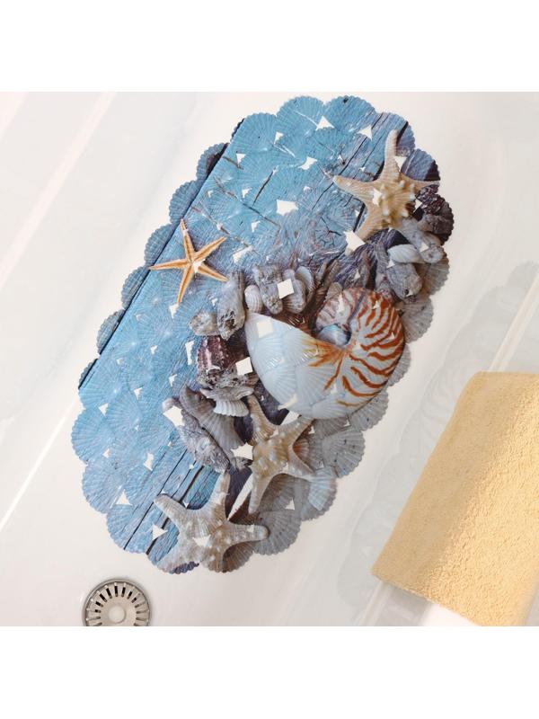 SPA-коврик для ванны на присосках Доляна «На дне моря», 36×67 см