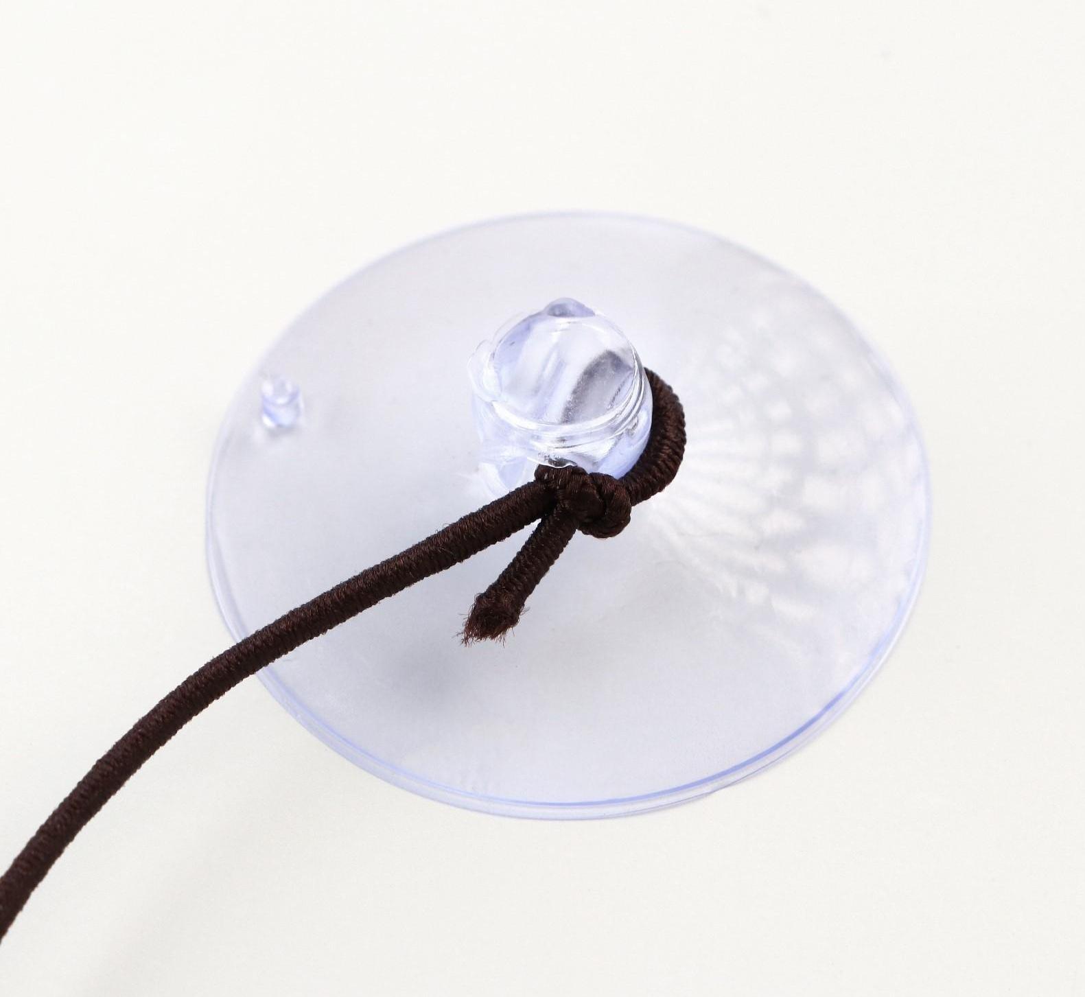 Шарик для кошек на присоске с бубенчиком 