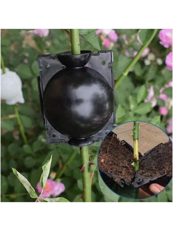 Шар для укоренения растений, d = 11,5 см, под ветку 1,6 см, чёрный