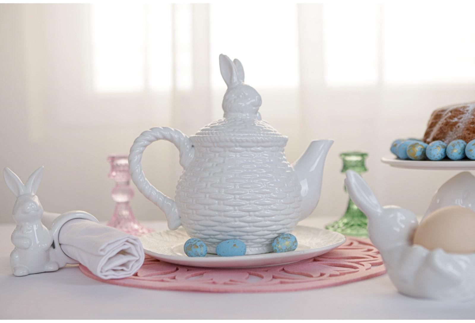 Чайник заварочный Доляна «Зайка», 800 мл, цвет белый