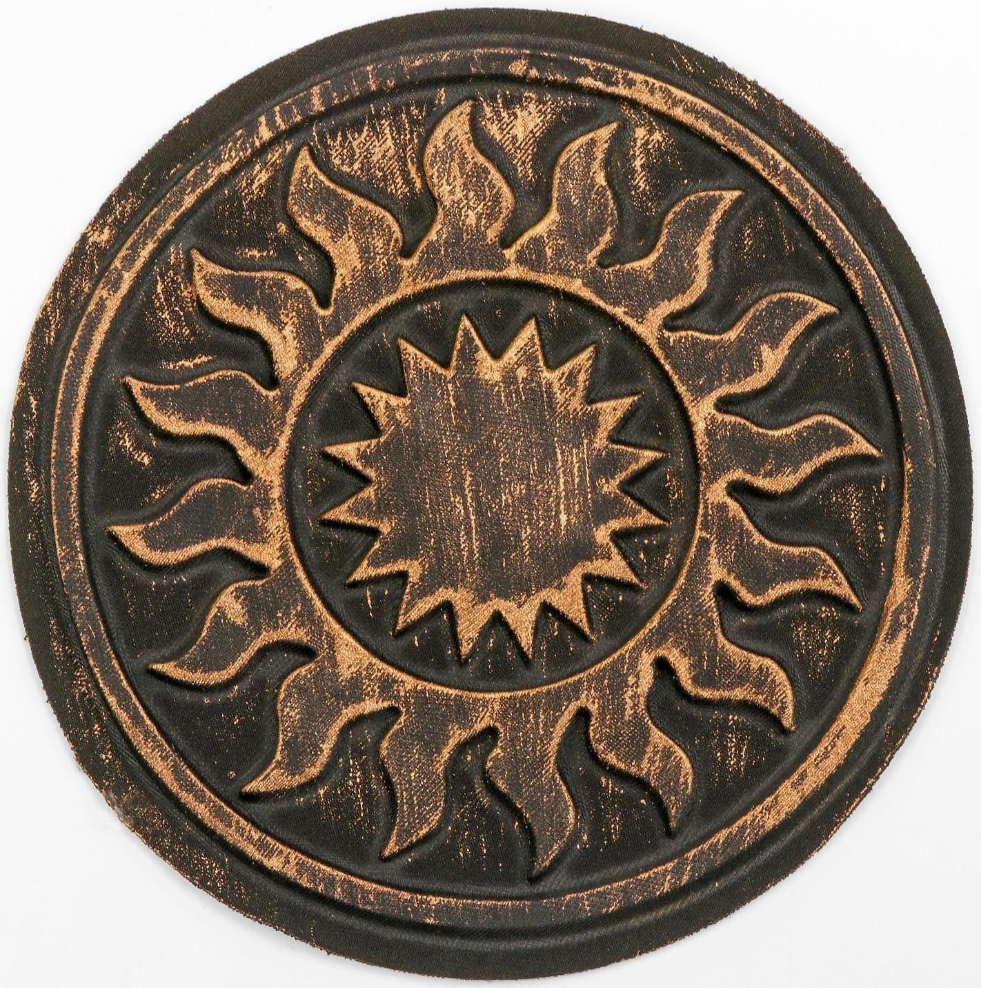 Нашивка с термопечатью «Символ в солнце», богатырь, 16 см