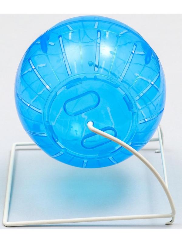 Шар для грызунов на металлическом основании, 12 см, синий