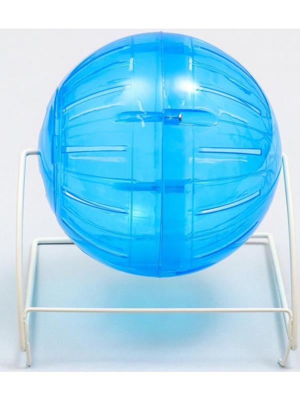 Шар для грызунов на металлическом основании, 12 см, синий