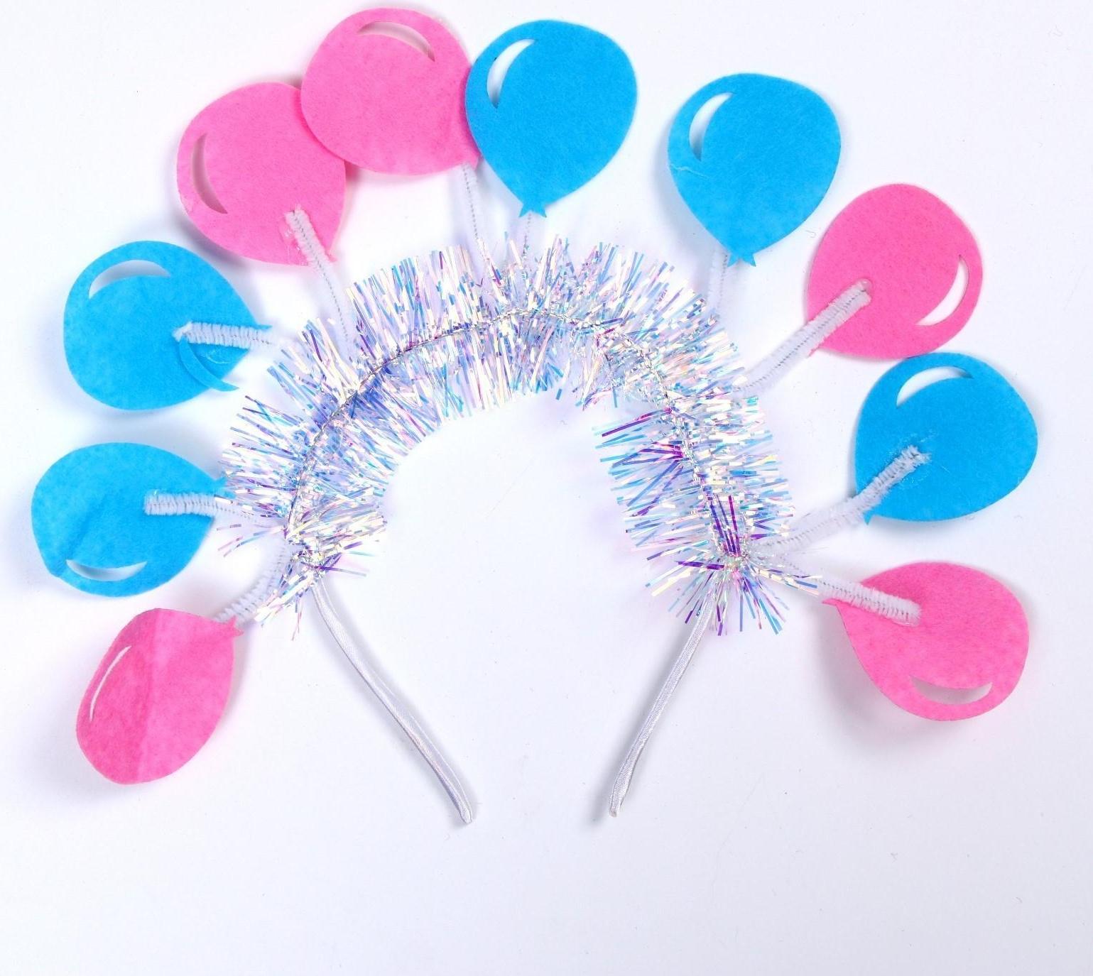 Карнавальный ободок «Шары», цвета МИКС