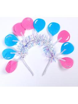 Карнавальный ободок «Шары», цвета МИКС